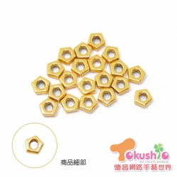 五邊圓孔6x2mm古金20入